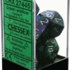 Gaming Accessories Chessex : Polyhedral 7-die Set Green W/silver