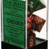 Gaming Accessories Chessex : Polyhedral 7-die Set Green-Red/White