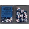 Chessex : Gamini Astral Blue-white/red D10 1 Chessex : Gamini Astral Blue-white/red D10
