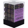 Chessex : 12mm D6 Set Black-Purple/Gold Gaming Accessories
