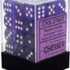 Chessex : 12mm D6 Set Purple/white