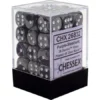 Chessex : 12mm D6 Set Purple-Steel/White 2 Chessex : 12mm D6 Set Purple-Steel/White
