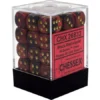 Chessex : 12mm D6 Set Black-Red/Gold 1 Chessex : 12mm D6 Set Black-Red/Gold