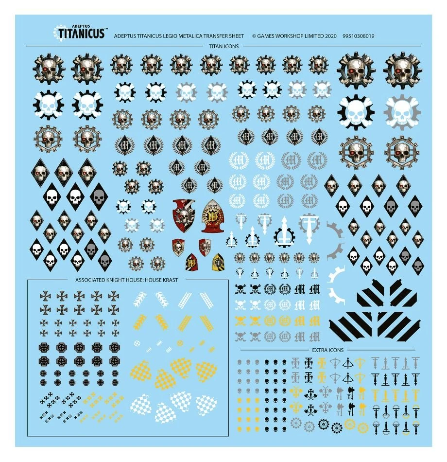 Games Workshop Adeptus Titanicus Legio Metalica Transfer Sheet 3 Games Workshop Adeptus Titanicus Legio Metalica Transfer Sheet