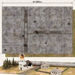 Gale Force Nine Battlefield In A Box: Brown/City Double Sided Gaming Mat (48" X 72") Game Mats