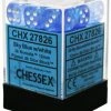Gaming Accessories Chessex : 12mm D6 Set Sky Blue W/white