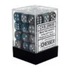 Gaming Accessories Chessex : 12mm D6 Set Steel-Teal/White