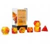 Chessex : Polyhedral 7-die Set Gemini Translucent Red-Yellow/Gold
