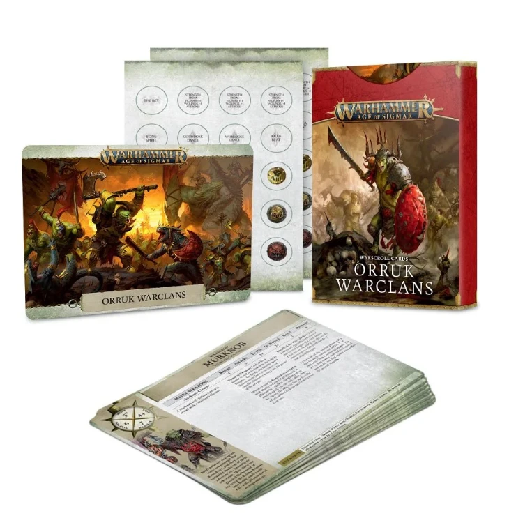 Games Workshop Warscroll Cards : Orruk Warclans 3 Games Workshop Warscroll Cards : Orruk Warclans