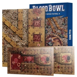Games Workshop Blood Bowl - Khorne Team Double Sided Pitch And Dugouts