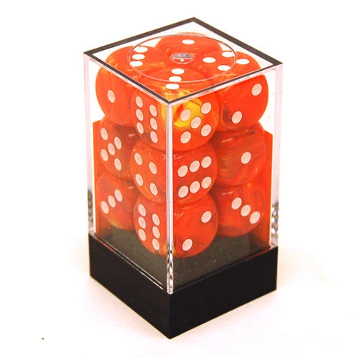 Chessex : 16mm D6 Set Solar W/White 3 Chessex : 16mm D6 Set Solar W/White