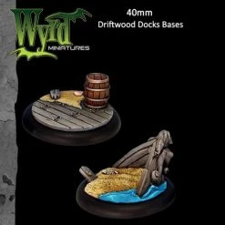 Wyrd Malifaux : 40mm Driftwood Docks Bases (2)