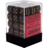 Chessex : 12mm D6 Set Blue Blood/Gold