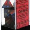 Chessex : Polyhedral 7-die Set Blue-Red/Gold Gaming Accessories