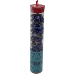 Gaming Accessories Chessex : Glass Gaming Stones - Crystal Dark Blue