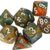 Chessex : Polyhedral Festive Autumn/White 7 Die Set 2 Chessex : Polyhedral Festive Autumn/White 7 Die Set