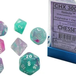 Chessex : Nebula Wisteria/white 7 Dice Set