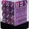 Chessex : 12mm D6 Set Festive Violet/White Gaming Accessories 2 Chessex : 12mm D6 Set Festive Violet/White Gaming Accessories