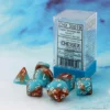 Chessex : Lab Dice - Gemini Copper/turquoise 7 Dice Set Gaming Accessories