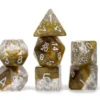 Gate Keeper Games Halfsies Glitter : Gold - 7 Dice Set 2 Gate Keeper Games Halfsies Glitter : Gold - 7 Dice Set