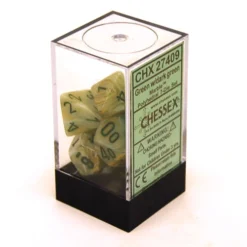 Chessex : Polyhedral 7-die Set Green W/Dark Green