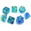 Chessex : Polyhedral 7-die Set Nebula Oceanic/Gold