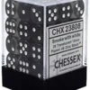 Chessex : 12mm D6 Set Smoke W/white 2 Chessex : 12mm D6 Set Smoke W/white