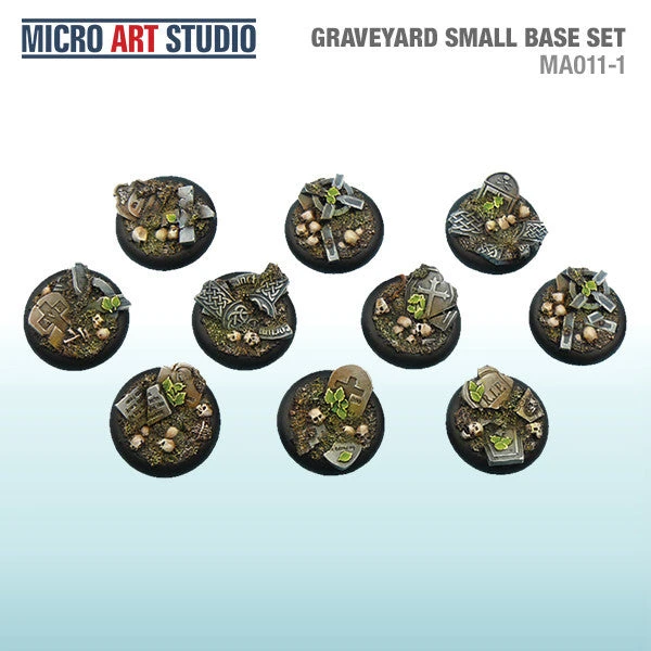 CMON Micro Art Graveyard Small Bases 3 CMON Micro Art Graveyard Small Bases
