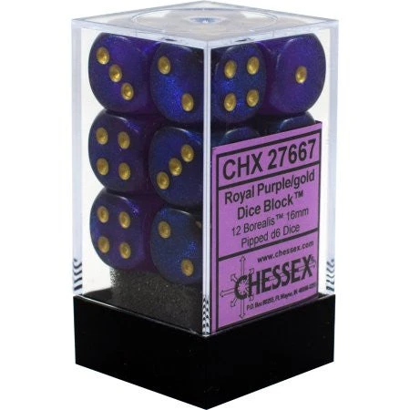 Gaming Accessories Chessex : 16mm D6 Set Royal Purple/Gold 3 Gaming Accessories Chessex : 16mm D6 Set Royal Purple/Gold