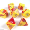 Gaming Accessories Chessex : Polyhedral 7-die Set Red-Yellow/Silver