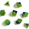 Sirius Dice Set - Semi-Translucent Green & Blue Dungeons & Dragons