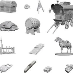 Wizkids Nolzur`s Marvelous Unpainted Miniatures: W4 Adventurer`s Campsite